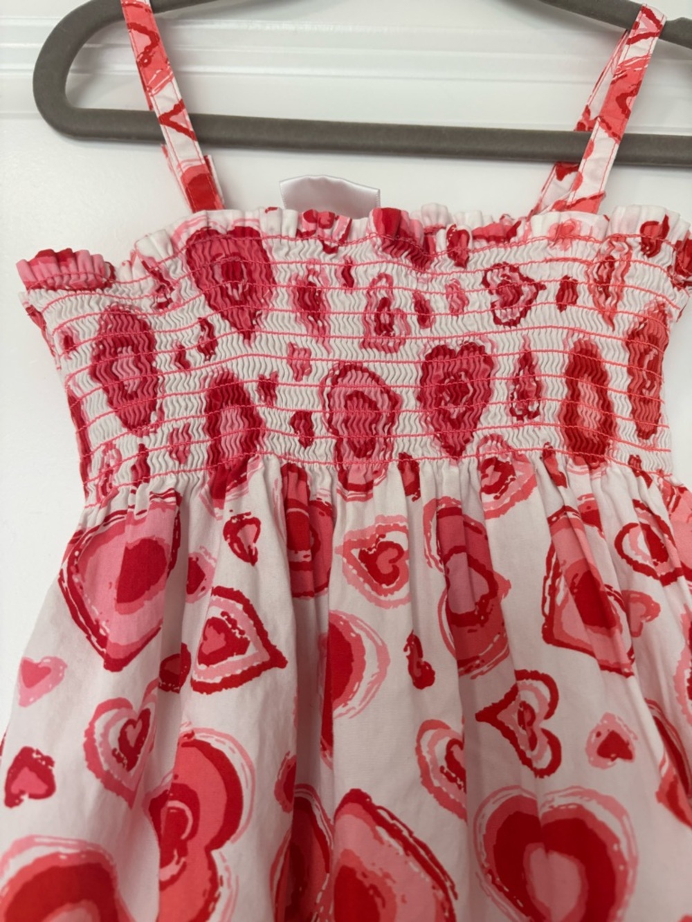 Hanna Andersson Fresh Air Sundress Girls 6-7 120 cm Hearts Cotton Summer‎ - Picture 3 of 5